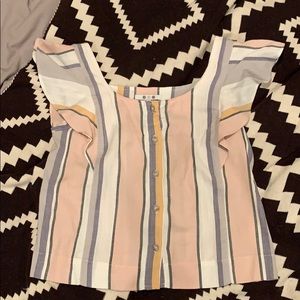 Beautiful Three Dot Striped Blouse